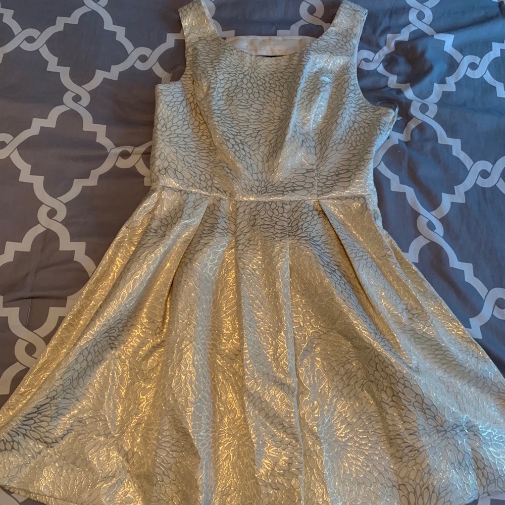 Gianni Bini gold flare dress